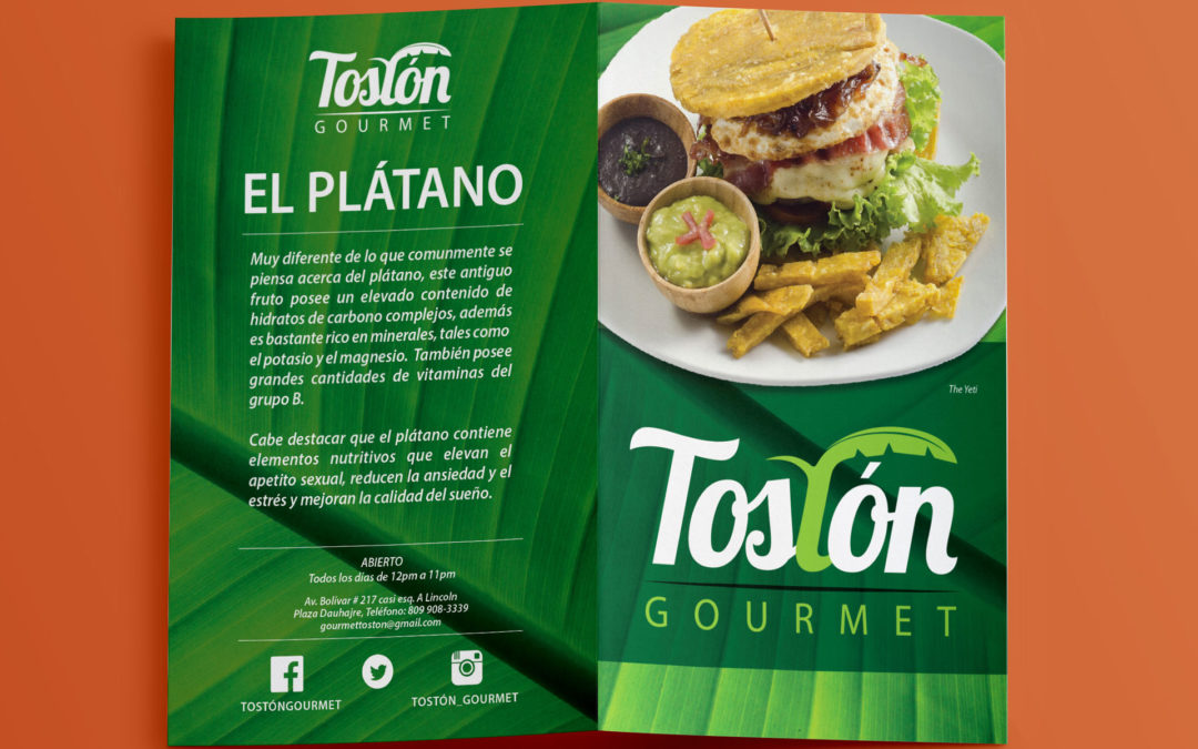 Diseño Menú | Cliente Tostón Gourmet